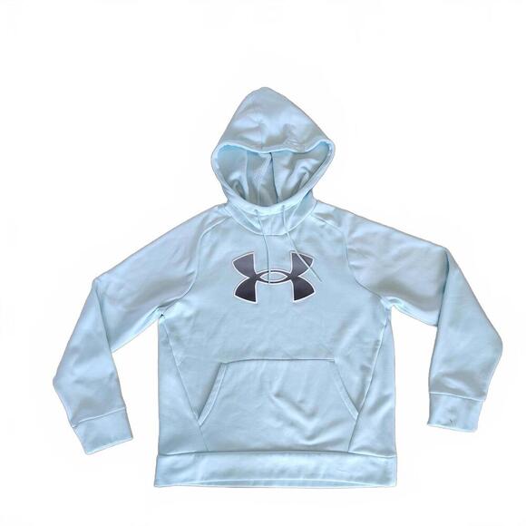 Women's Under Armour Light Blue Hoodie - Recycled Material Size M - Picture 1 of 6